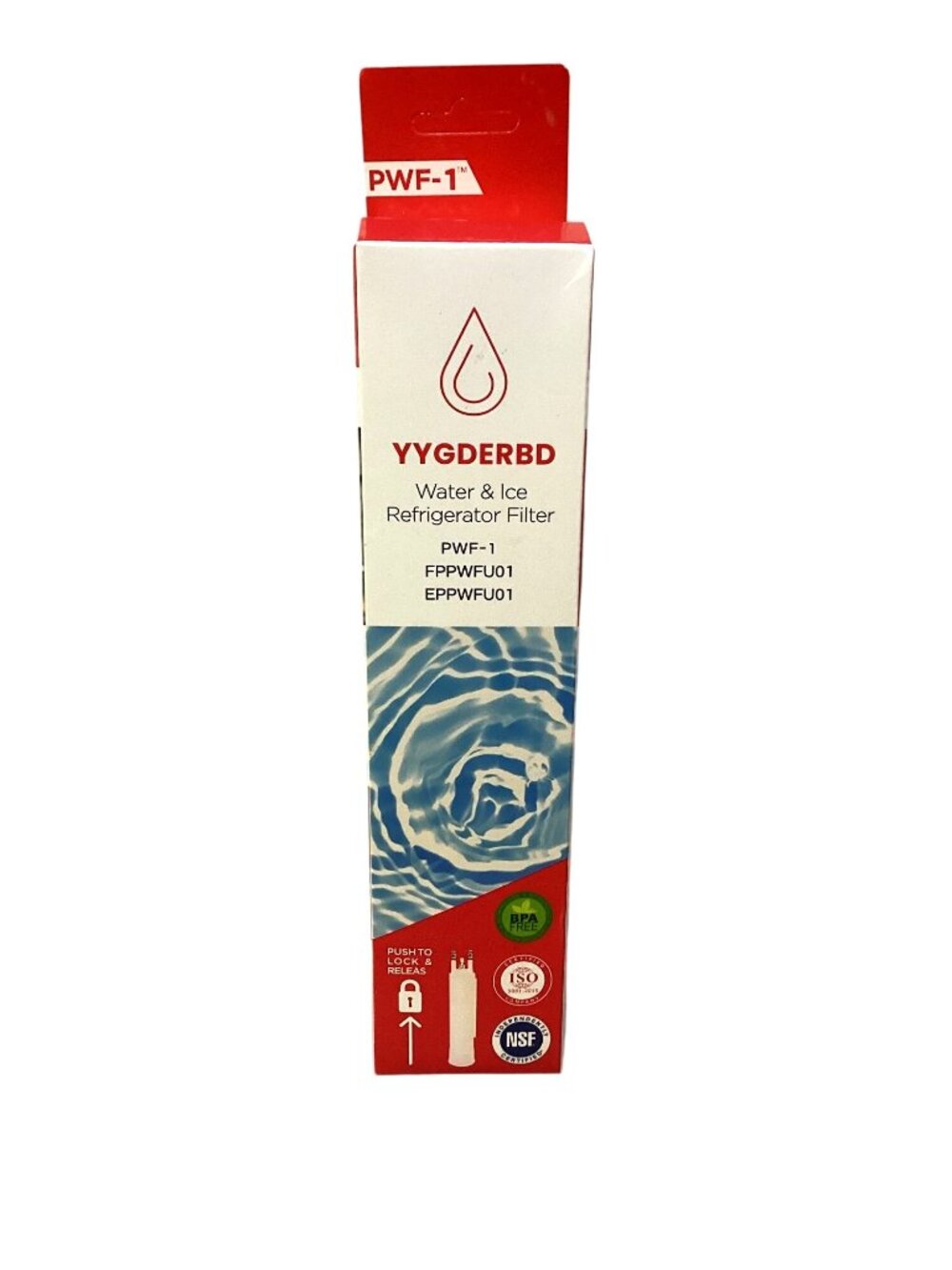 Water Filter for Frigidaire  FPPWFU01 PurePour PWF-1 Refrigerator Filter-1PACK